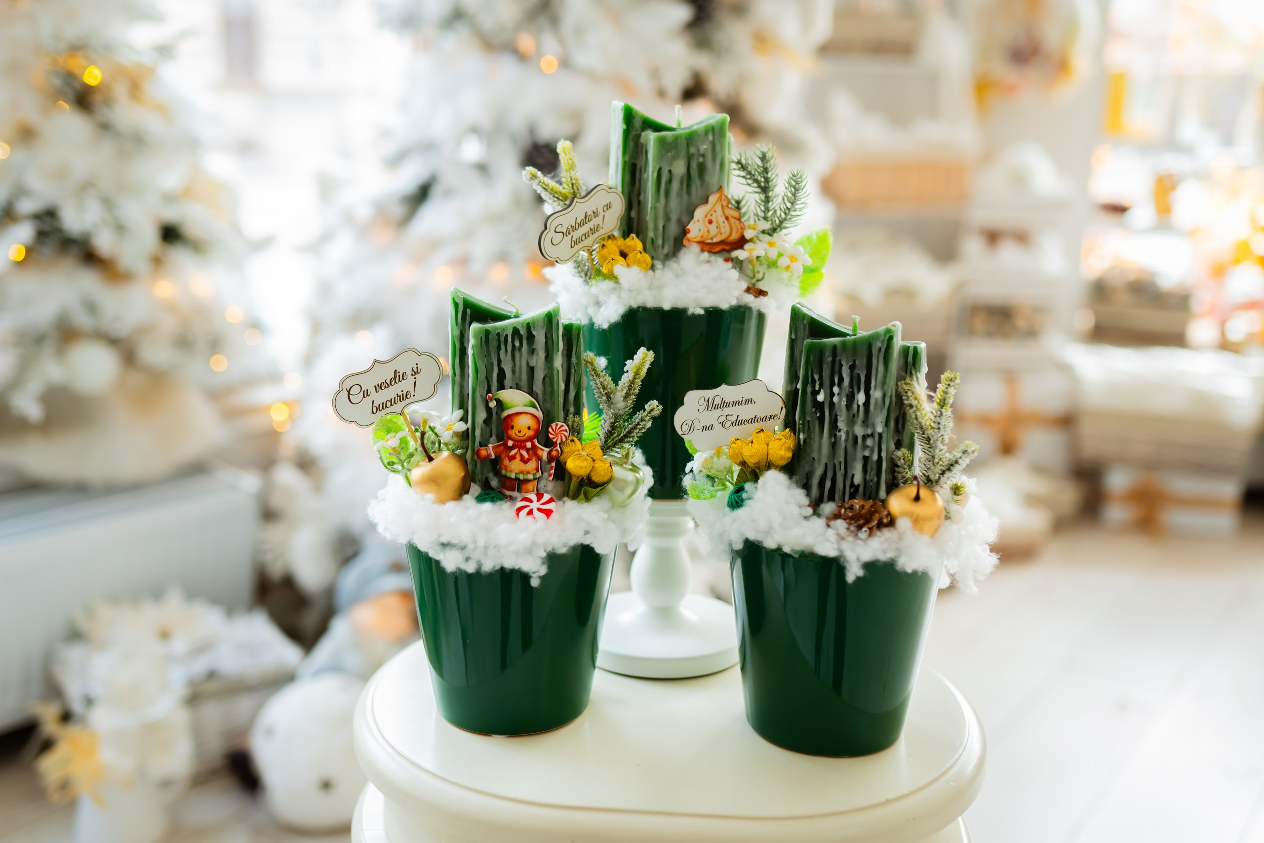 Lumânări realizate manual